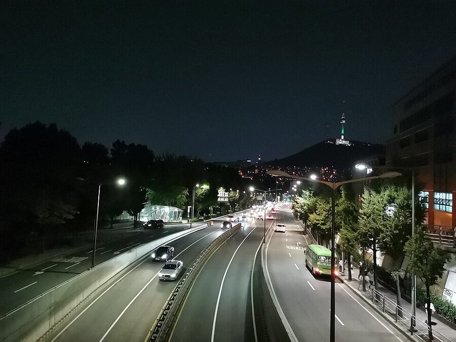 Seoul at night in Itaewon