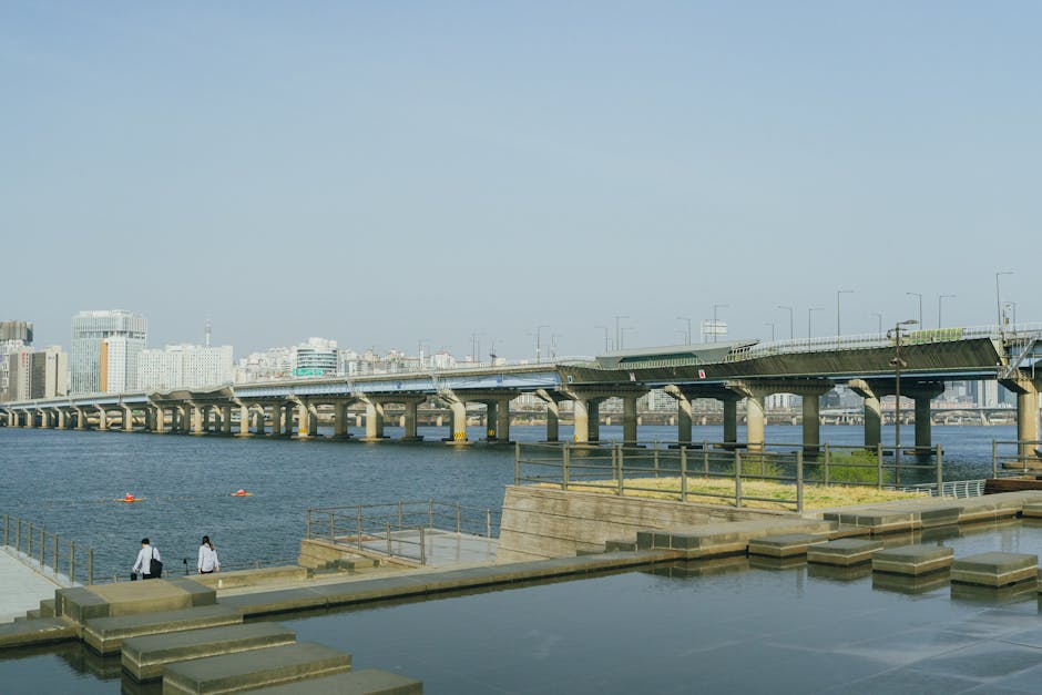 Seoul cityscape along the Han River