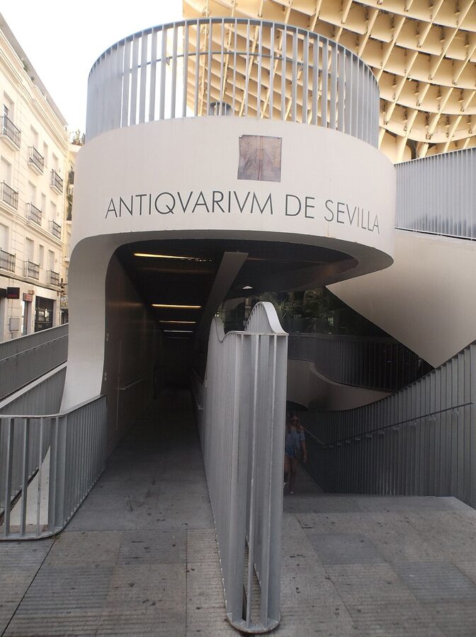 Antiquarium entrance below Setas de Sevilla
