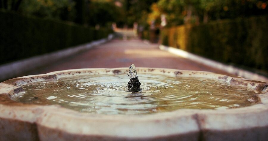 Fountain monument at the Alcazar of Seville