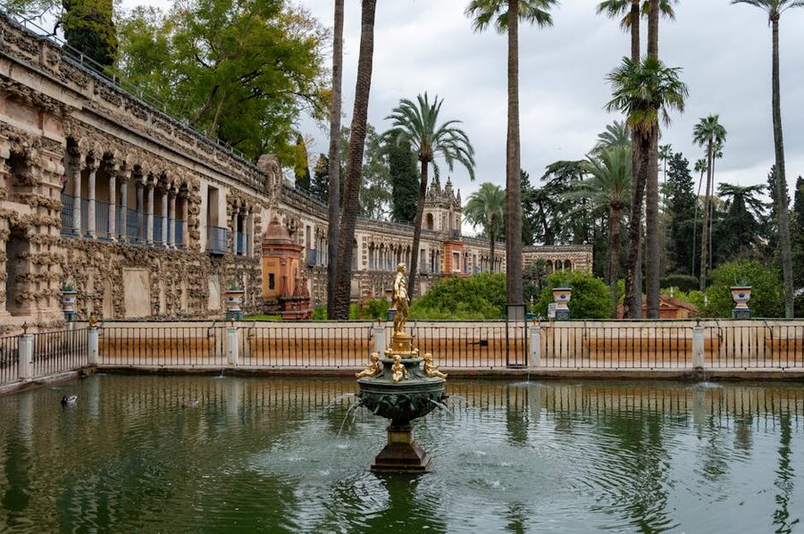 Alcazar of Seville historic royal gardens