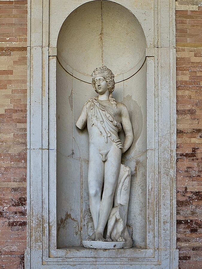 Bacchus marble statue at Casa de Pilatos Seville