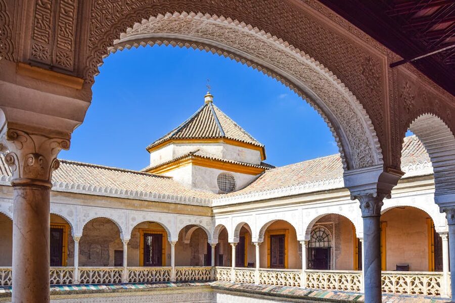 Casa de Pilatos ornate arches and courtyard Seville