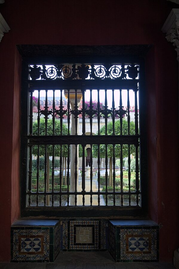 Casa de Pilatos tiled window seats Seville