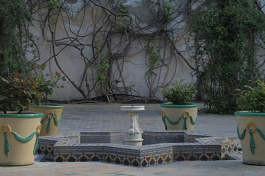 Casa de Pilatos tiled fountain basin Seville