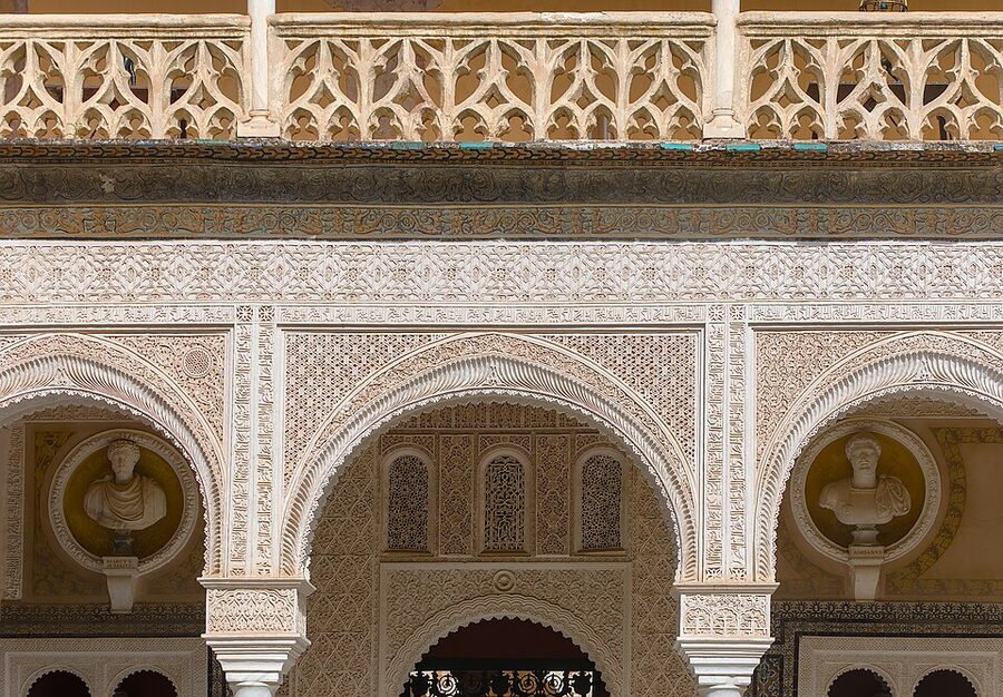Upper galleries surrounding the main courtyard Casa de Pilatos