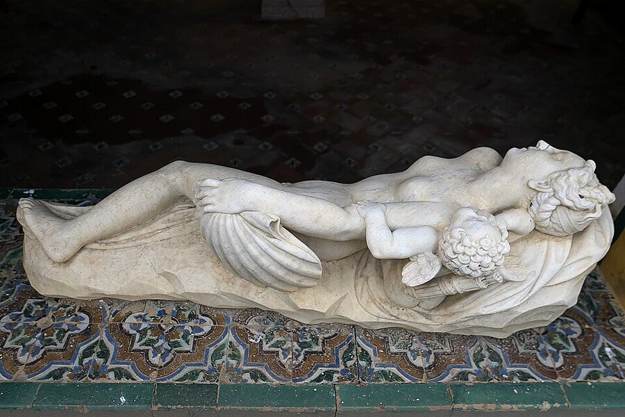 Venus and Cupid marble sculpture Casa de Pilatos Seville