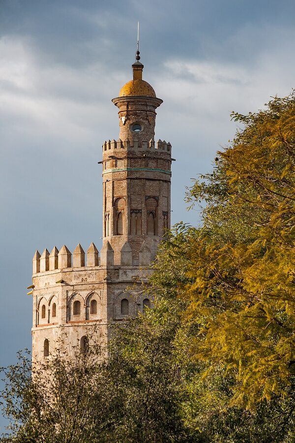 Torre del Oro Sevilla in daylight by the Guadalquivir