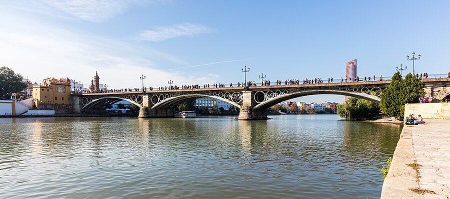Puente de Triana over the Guadalquivir river, Seville