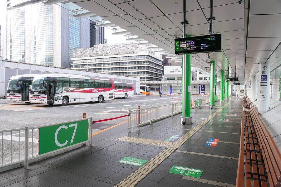 Shinjuku Expressway Bus Terminal C Platforms departures