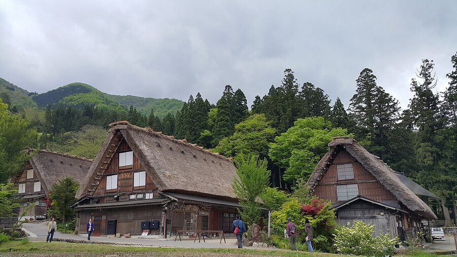 Historic Village of Shirakawa-go with traditional houses