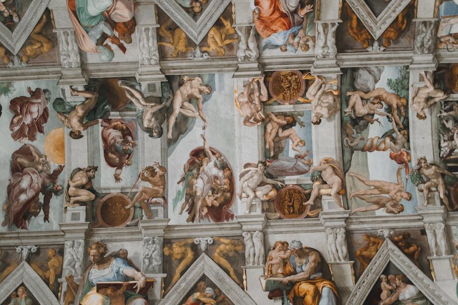 Sistine Chapel ceiling fresco by Michelangelo Vatican