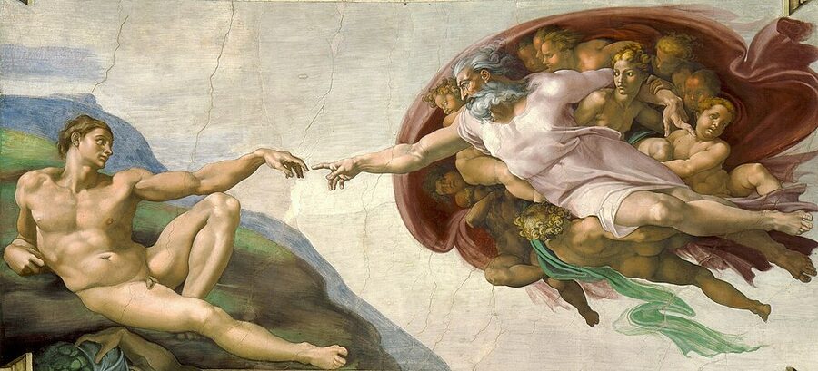 Creation of Adam by Michelangelo Sistine Chapel ceiling
