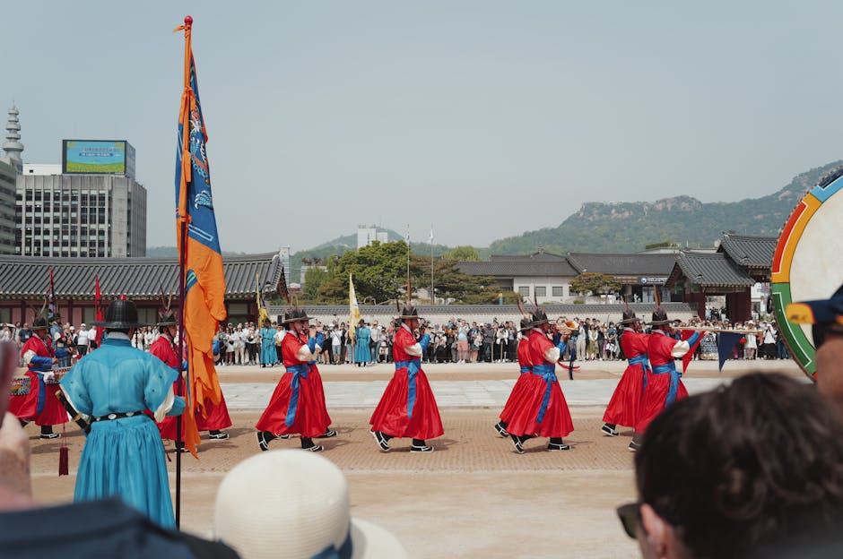 Royal guard changing ceremony at Gyeongbokgung Palace Seoul