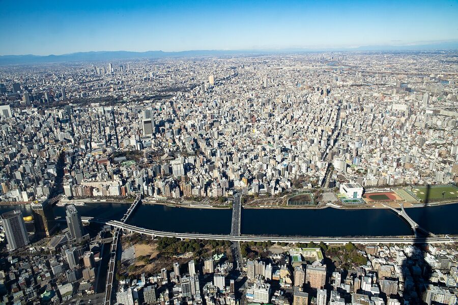 Tembo Galleria spiral ramp at Tokyo Skytree