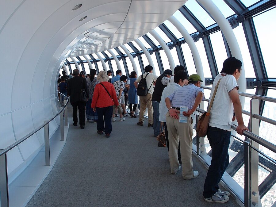 Window view from Tembo Galleria Tokyo Skytree
