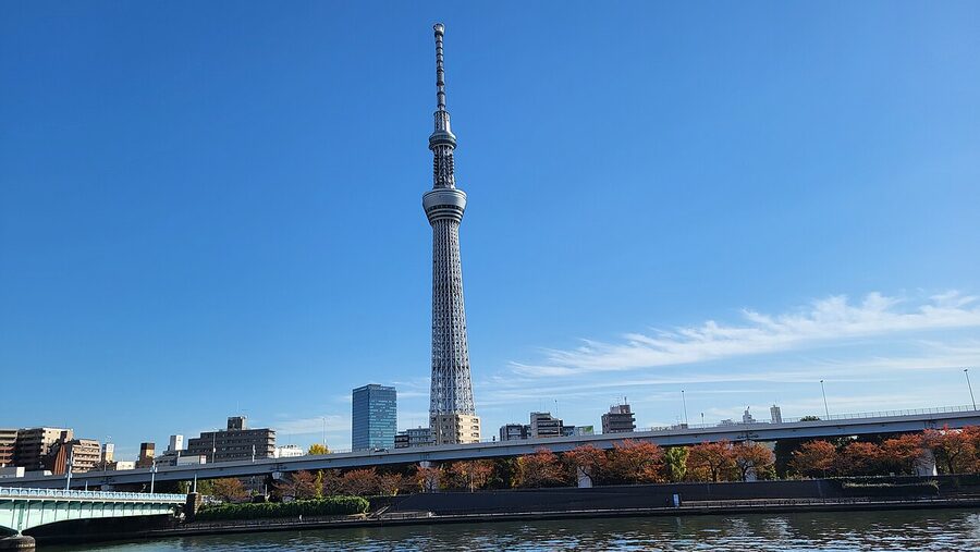 Tokyo Skytree on a clear winter day