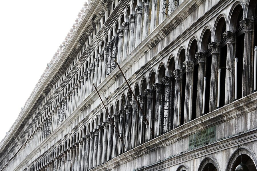 St Marks Square campanile Venice with Doges Palace