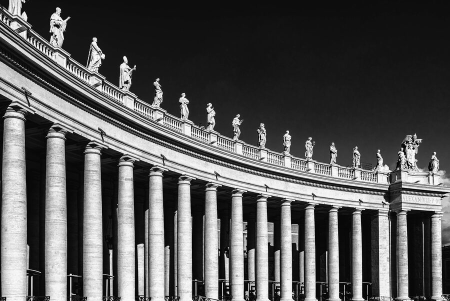 Bernini's colonnade columns at St Peter's Square