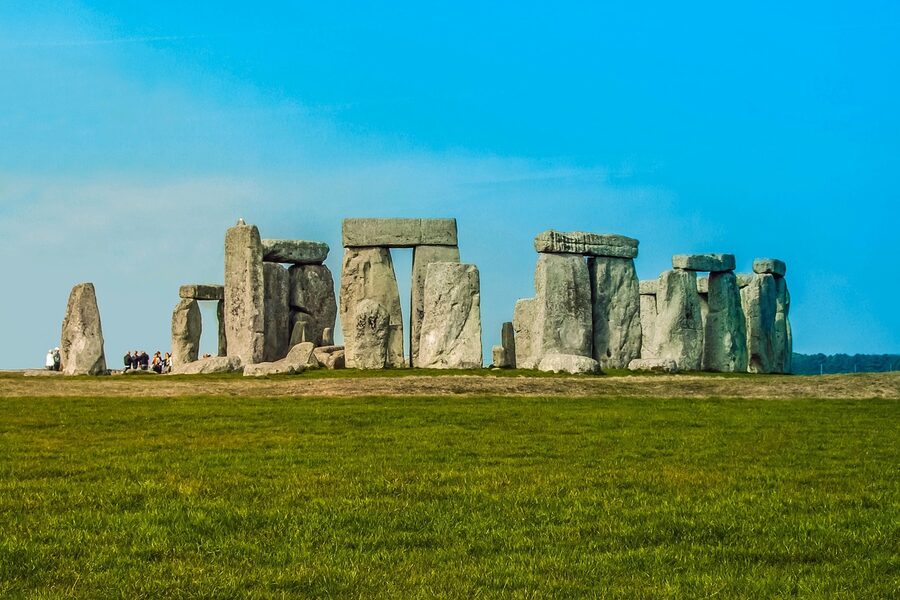 Stonehenge stones standing on Salisbury Plain
