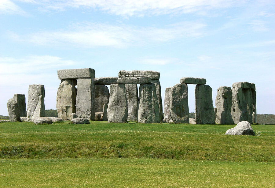 Stonehenge prehistoric stones on Salisbury Plain Wiltshire