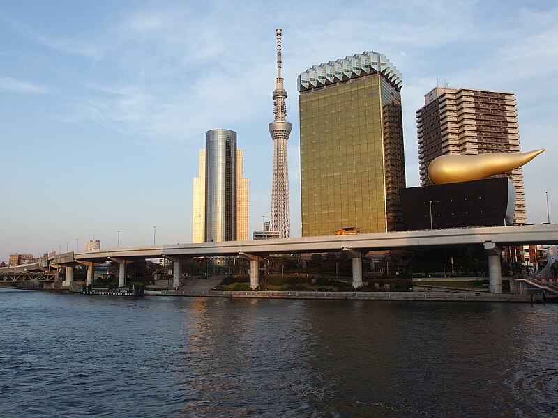 Sumida River with Tokyo Skytree viewed from Asakusa