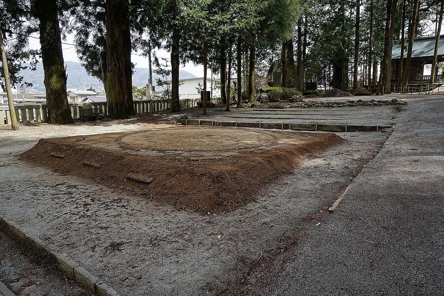 Dohyo sumo wrestling ring at shrine