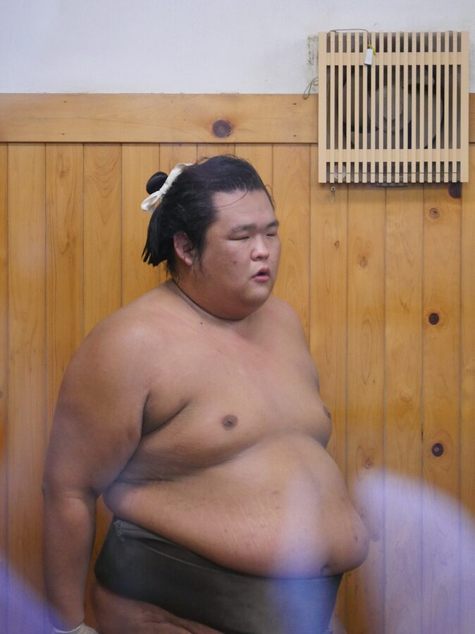 Sumo wrestler Tokyo stable practice 2