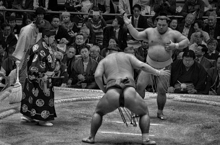 Traditional sumo wrestler Japan