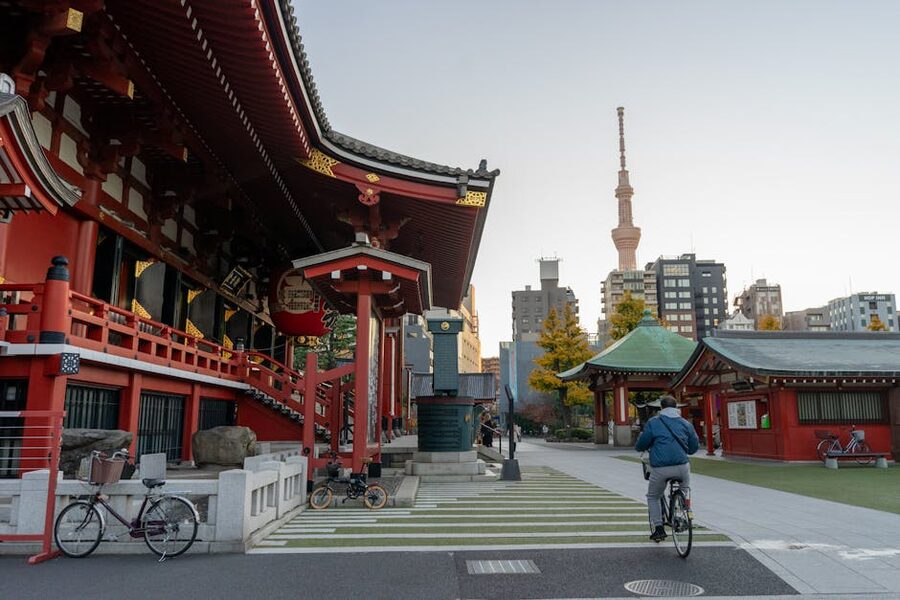 Senso-ji temple with Tokyo Skytree