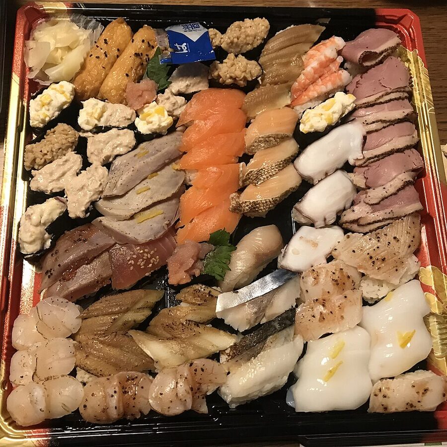 Nigiri assortment traditional Japanese