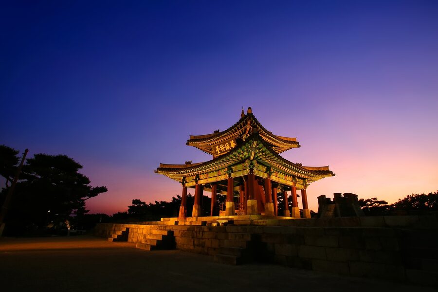 Suwon Hwaseong Fortress night illumination