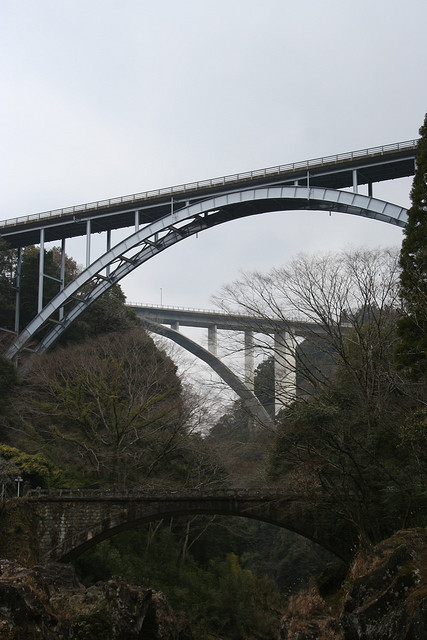 The Shinto Takachiho Bridge arch in Takachiho gorge