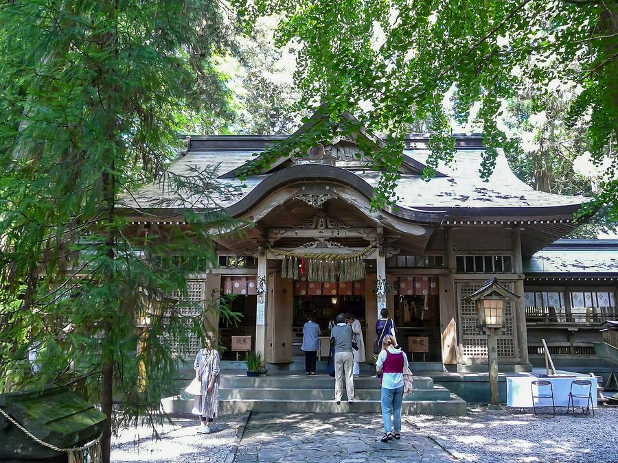 Takachiho Shrine main hall haiden in Miyazaki Prefecture