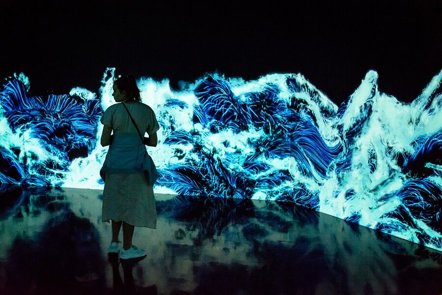 teamLab Borderless projection installation Odaiba