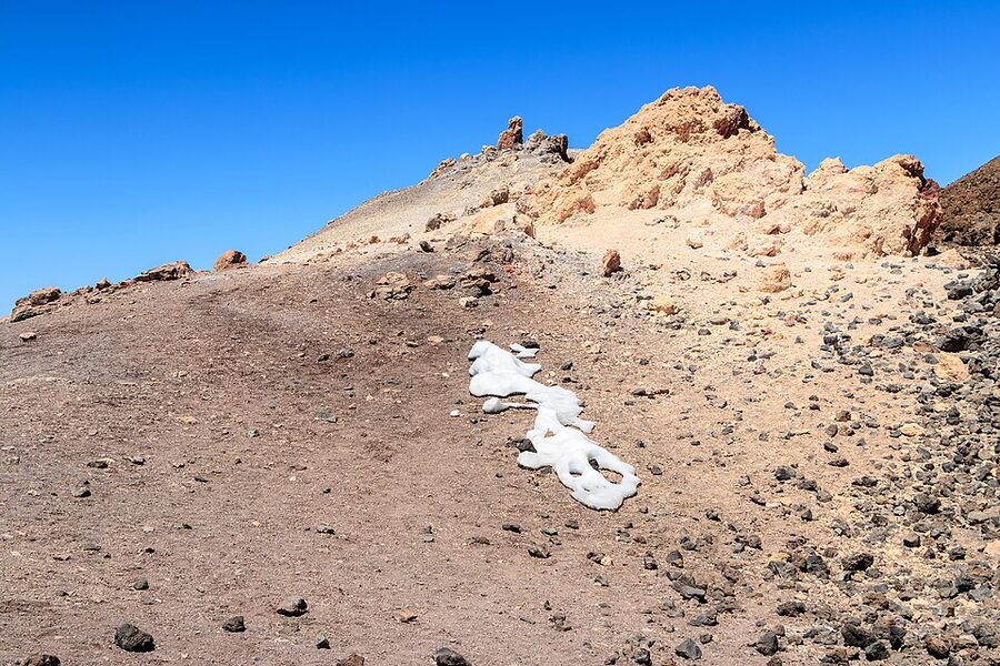 Pico del Teide winter snow on summit