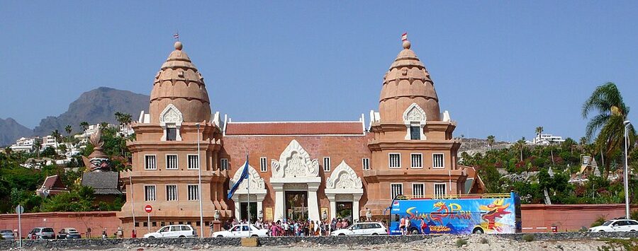 Main entrance archway of Siam Park Costa Adeje Tenerife