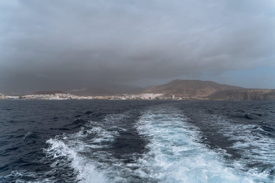 Tenerife coastline overcast sky