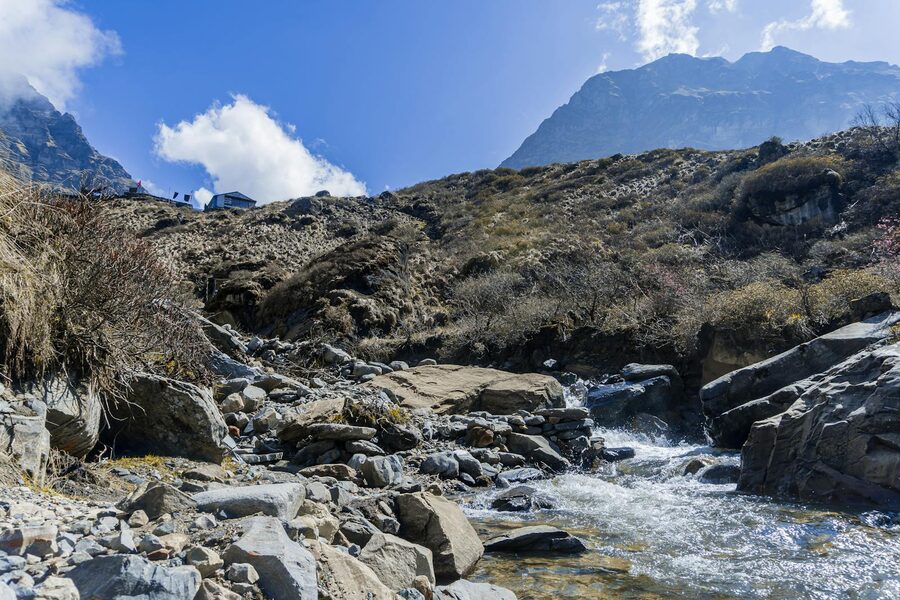 Tengboche Monastery and Ama Dablam peak