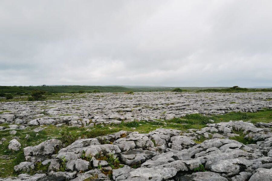 The Burren karst limestone landscape in County Clare
