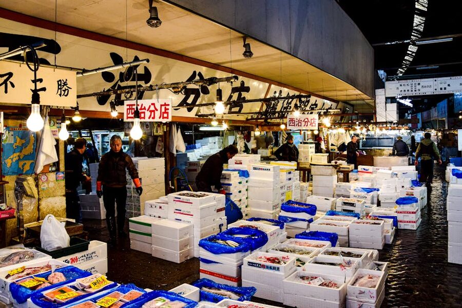Tsukiji fish market Tokyo