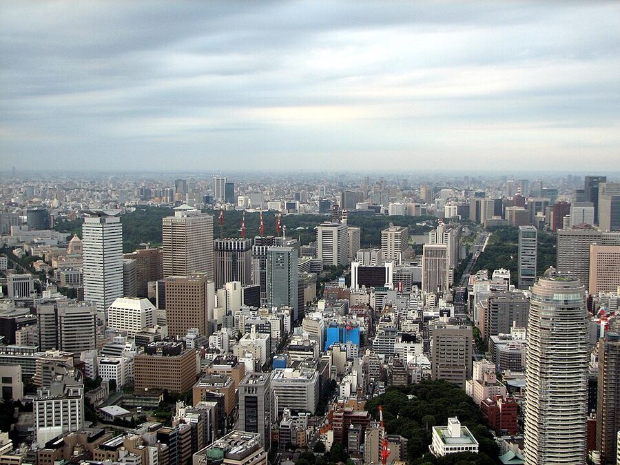 Tokyo Imperial Palace seen from Tokyo Tower
