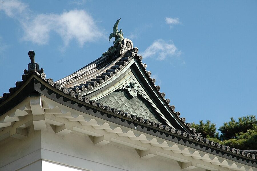 Tokyo Imperial Palace East Garden stone wall and grounds