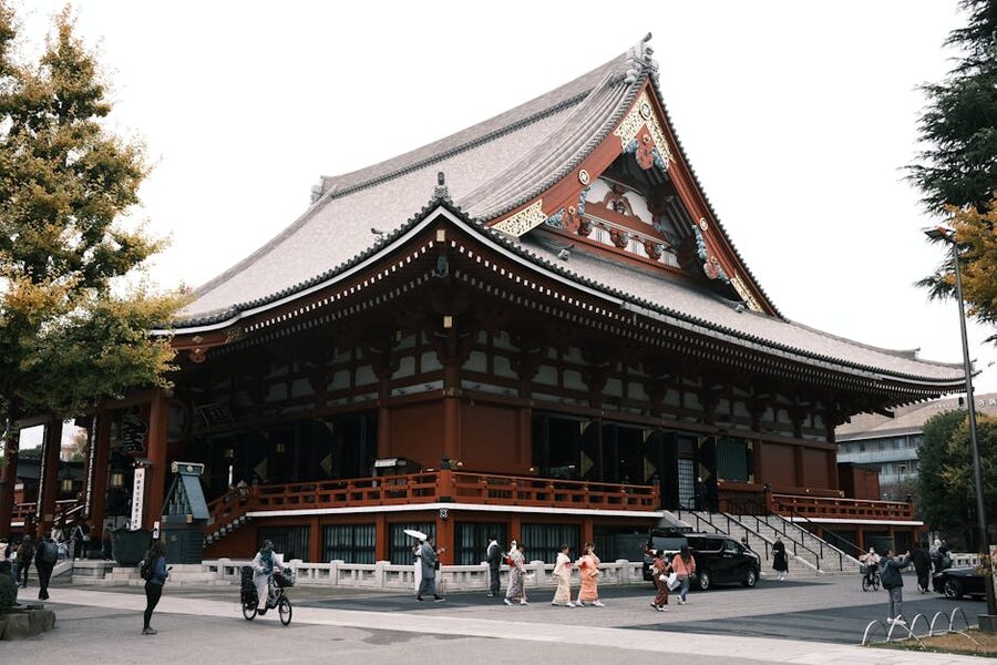 Sensoji Temple Tokyo wooden architecture