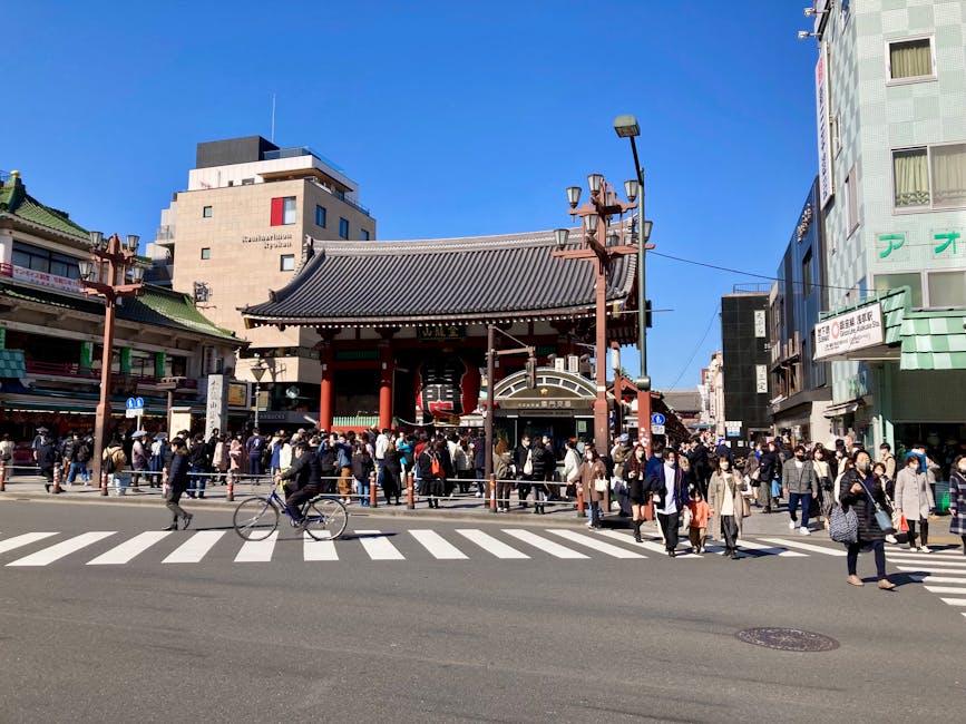 Kaminarimon gate in Asakusa Tokyo
