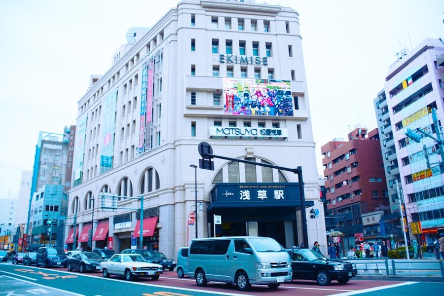 Asakusa street near tour meetup points