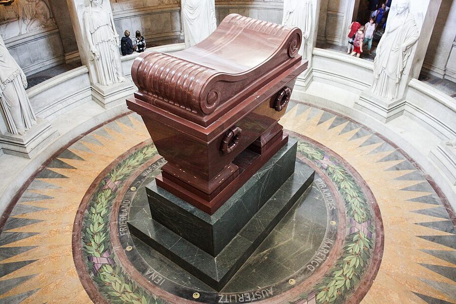 Tomb of Napoleon sarcophagus in Dome des Invalides