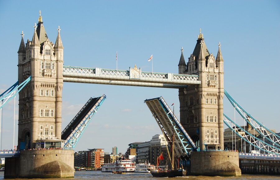 Tower Bridge ship Thames London