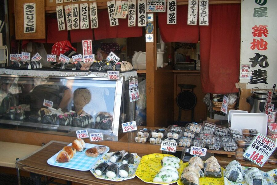 Tsukiji onigiri shop window