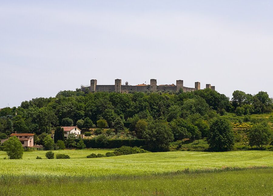 Monteriggioni walled medieval town in Tuscany